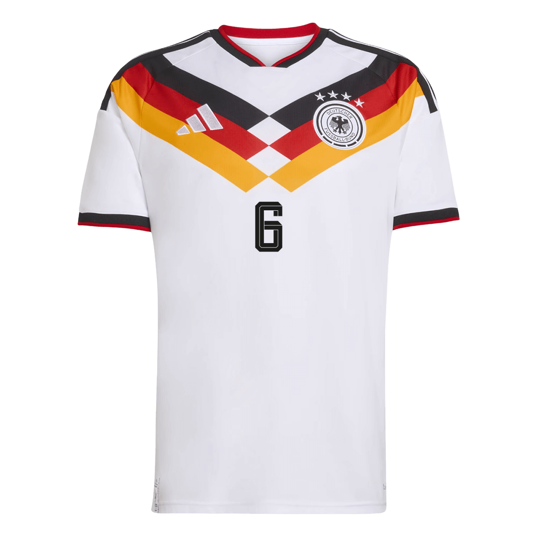 Tyskland Tröja KIMMICH #6 2026 Hemma Vit-9