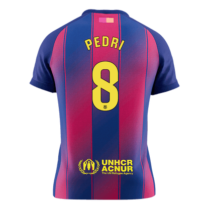 PEDRI #8 Barcelona Tröja 2025/26 Hemma Premium Röd & Blå-9