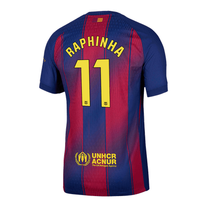 Barcelona Tröja RAPHINHA #11 2025/26 Hemma Röd & Blå-13