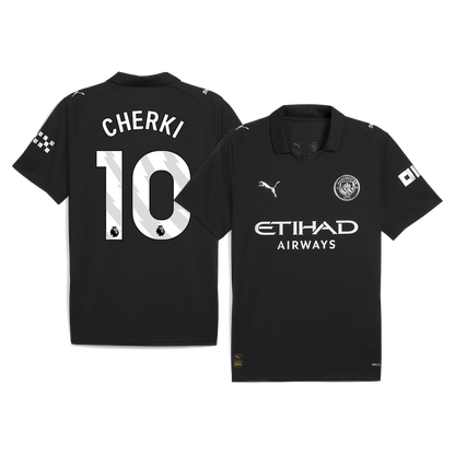 Manchester City Tröja CHERKI #10 2025/26 Borta Svart