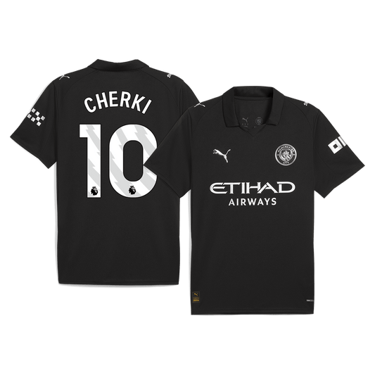Manchester City Tröja CHERKI #10 2025/26 Borta Svart