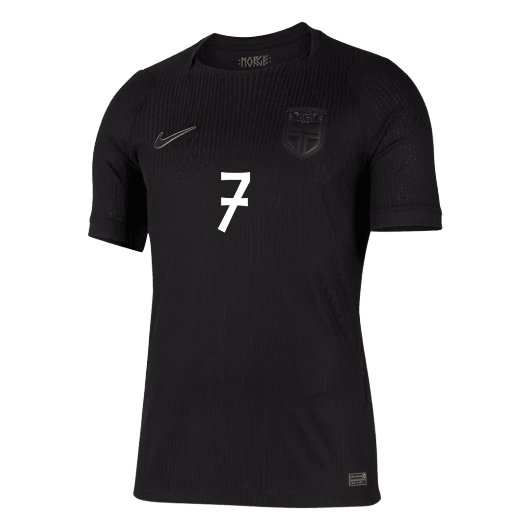 Norge Tröja SØRLOTH #7 2026 Borta Autentisk Svart-2