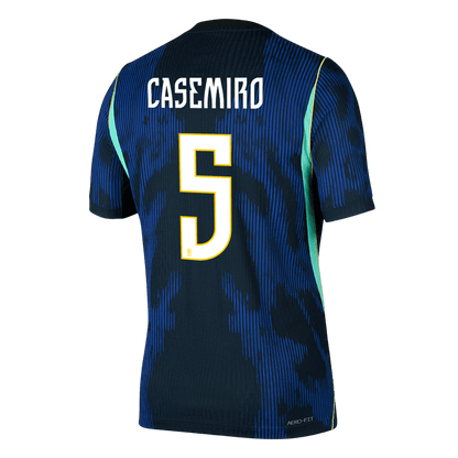 Brasilien Tröja CASEMIRO #5 2026 Borta Autentisk Mörkblå-3