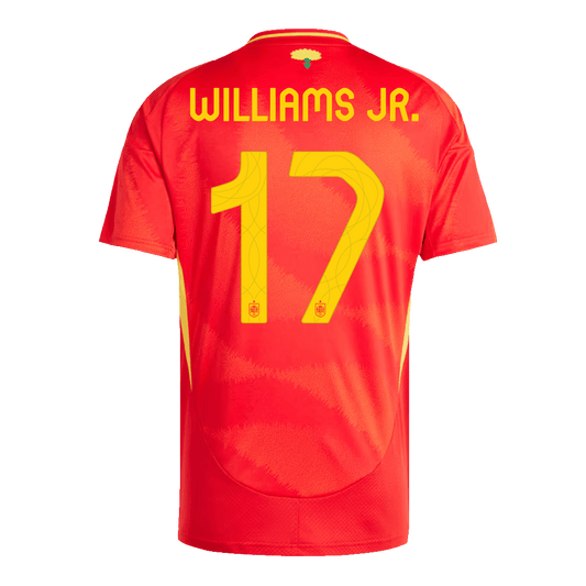 Spanien Tröja WILLIAMS JR. #17 Euro 2024 Hemma Röd-1