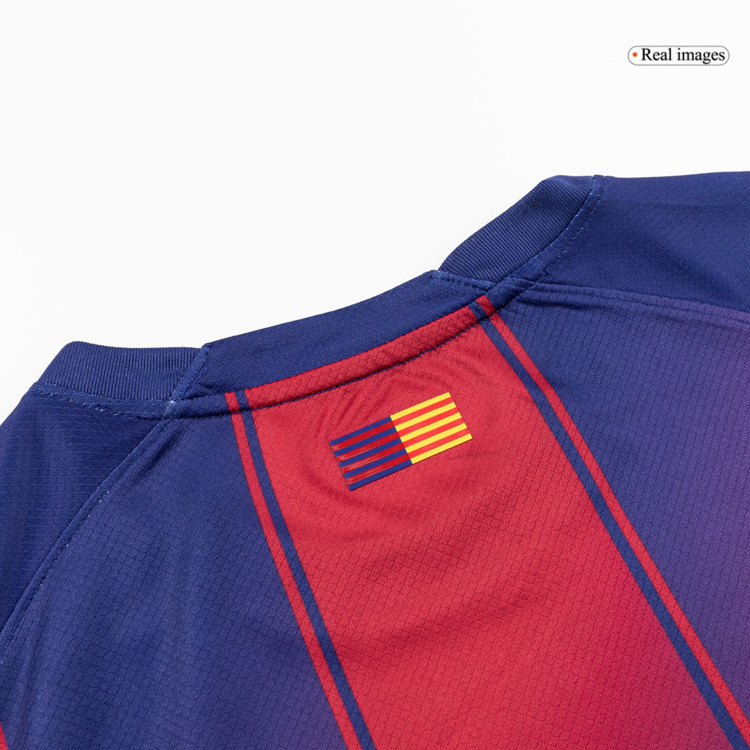 LAMINE YAMAL #10 Barcelona Tröja 2025/26 Hemma Premium Röd & Blå - UCL-3