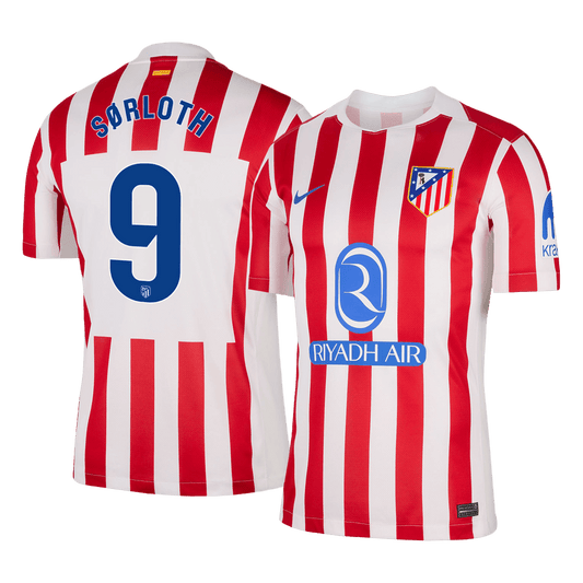 Atletico Madrid Tröja SØRLOTH #9 2025/26 Hemma Röd & Vit