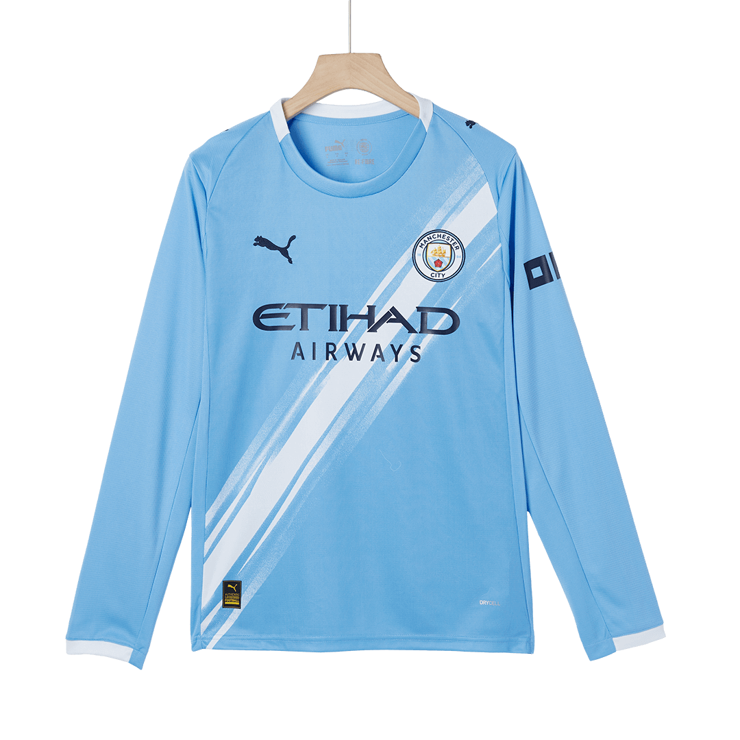 Manchester City Tröja 2025/26 Hemma Långärmad Blå-11