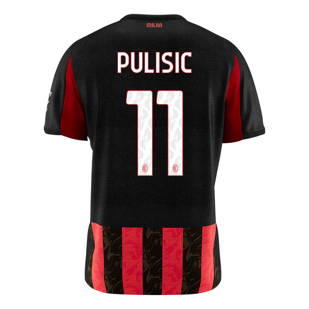 PULISIC #11 AC Milan Tröja 2025/26 Hemma Premium Röd & Svart-10
