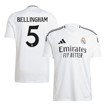 Real Madrid Tröja BELLINGHAM #5 2024/25 Hemma Vit