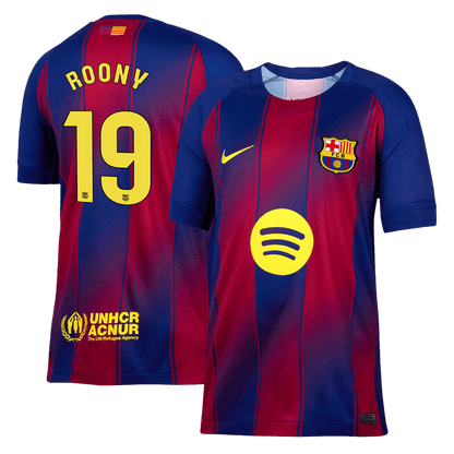 ROONY #19 Barcelona Tröja 2025/26 Hemma Premium Röd & Blå