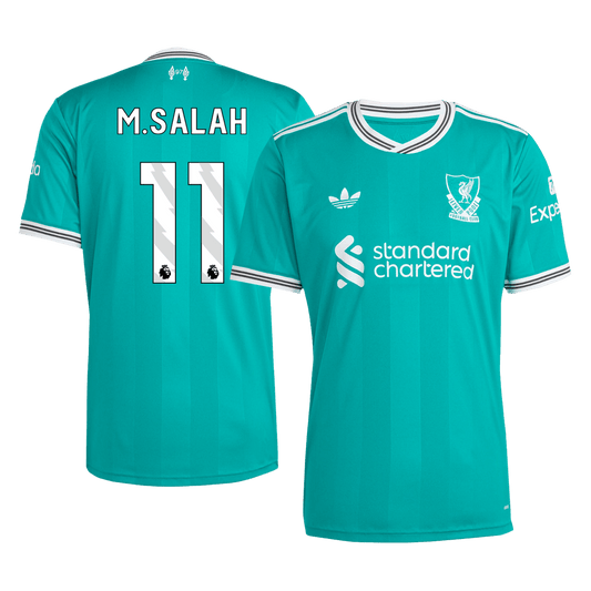 Liverpool Tröja M.SALAH #11 2025/26 Tredje Grön