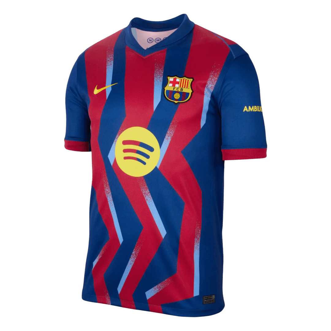 Barcelona Tröja Fourth Awayställ 2025/26 Röd & Blå