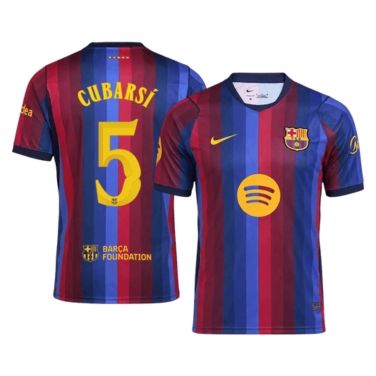 Barcelona Tröja CUBARSÍ #5 2026/27 Hemma Blue&Garnet - UCL