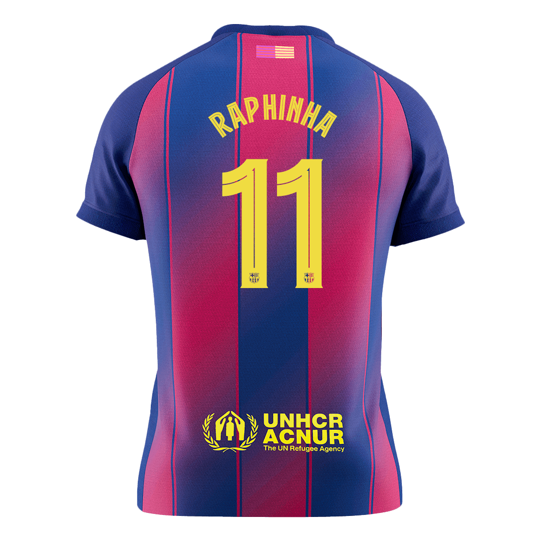 RAPHINHA #11 Barcelona Tröja 2025/26 Hemma Premium Röd & Blå - UCL