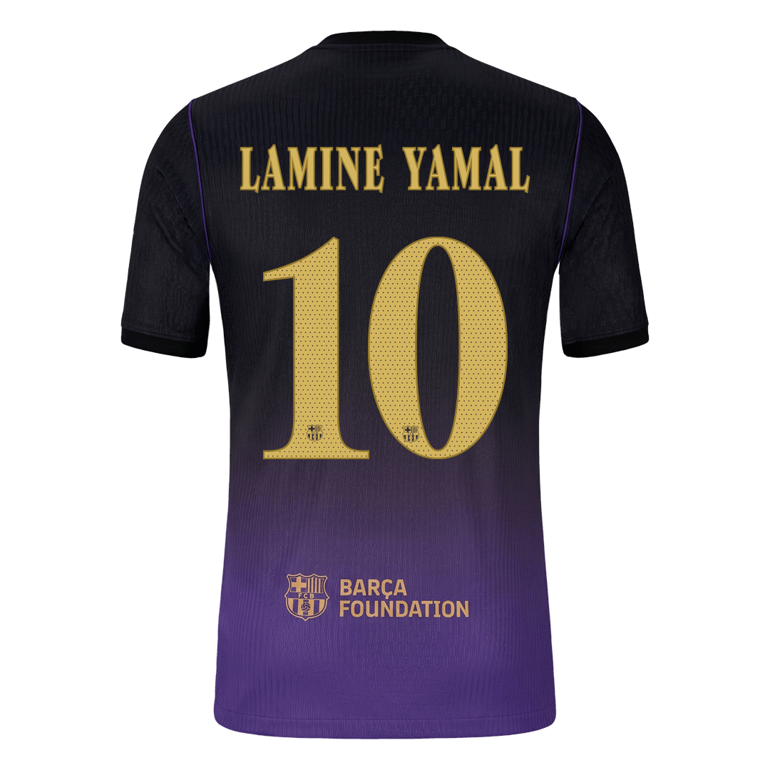 Barcelona Tröja LAMINE YAMAL #10 2026/27 Borta Autentisk Black/Purple - UCL-3