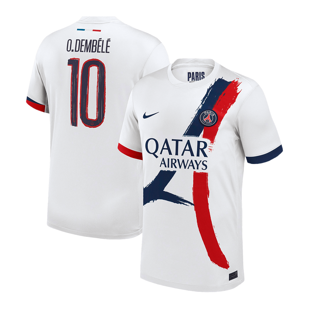 PSG Tröja O.DEMBÉLÉ #10 2025/26 Borta Vit - UCL