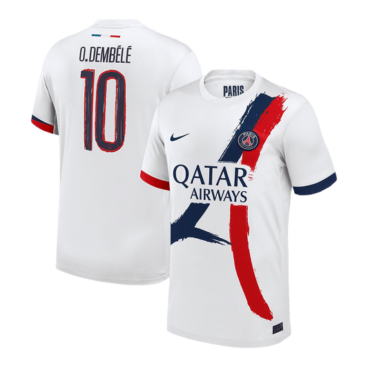 PSG Tröja O.DEMBÉLÉ #10 2025/26 Borta Vit - UCL