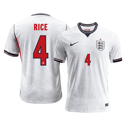 England Tröja RICE #4 2026 Hemma Autentisk Vit