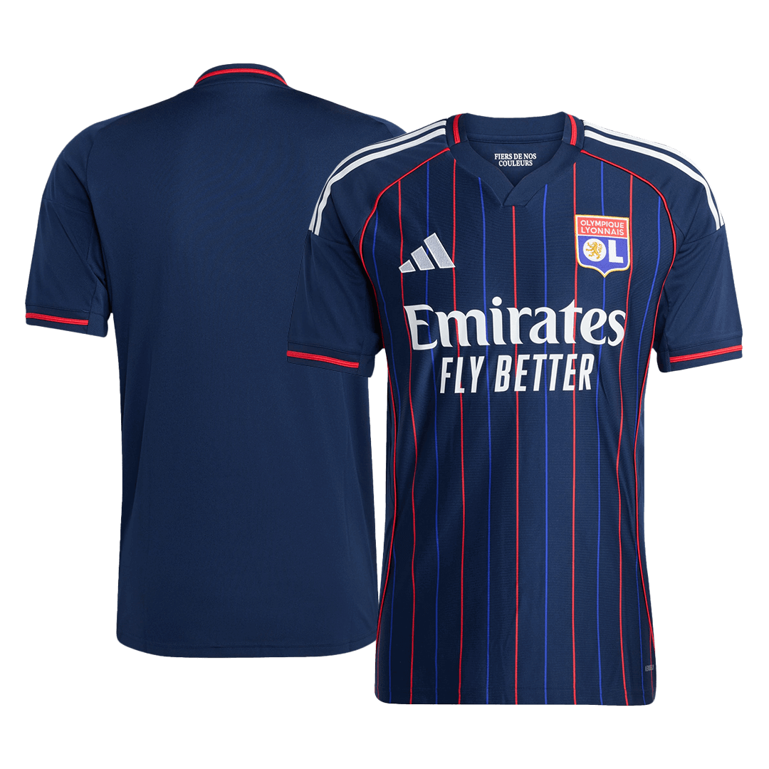 Olympique Lyonnais Tröja 2025/26 Borta Mörkblå-8