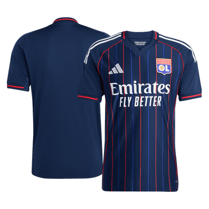 Olympique Lyonnais Tröja 2025/26 Borta Mörkblå-8