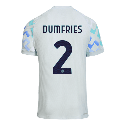 Inter Milan Tröja DUMFRIES #2 2025/26 Borta Autentisk Blå-9