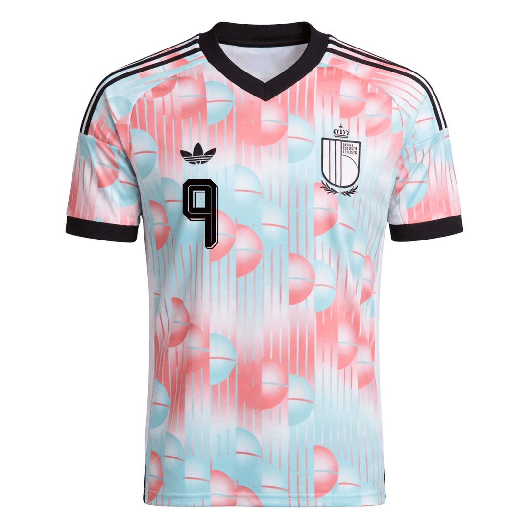 Belgien Tröja LUKAKU #9 2026 Borta Blue&Pink