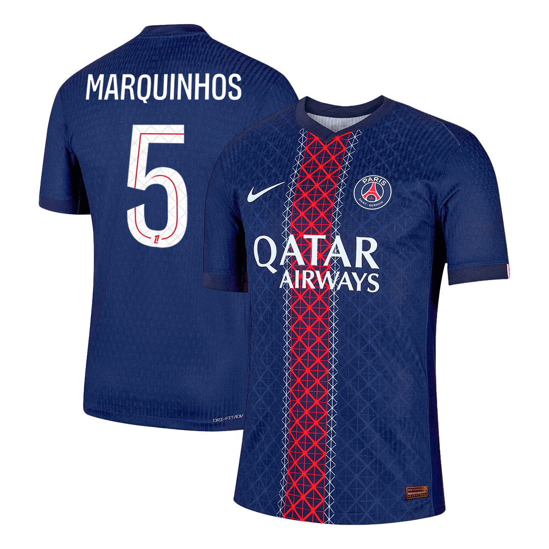PSG Tröja MARQUINHOS #5 2025/26 Hemma Mörkblå