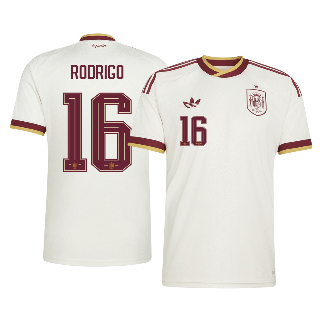 Spanien Tröja RODRIGO #16 2026 Borta Vit