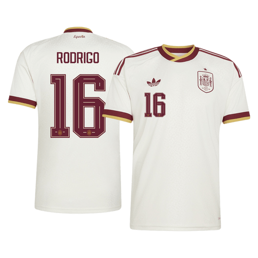 Spanien Tröja RODRIGO #16 2026 Borta Vit