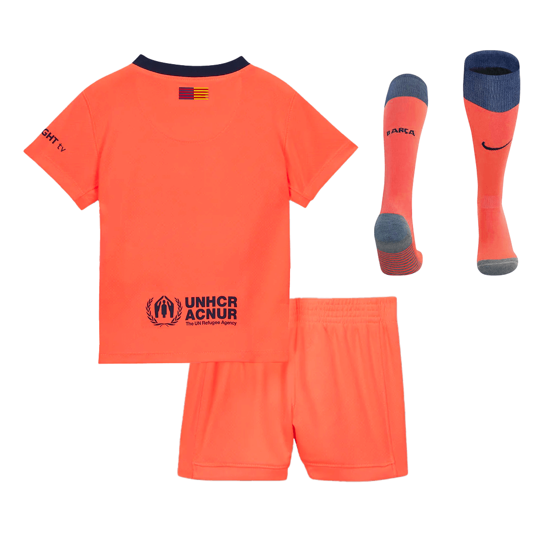 Barcelona Tröja 2025/26 Tredjeställ Orange Barn-14