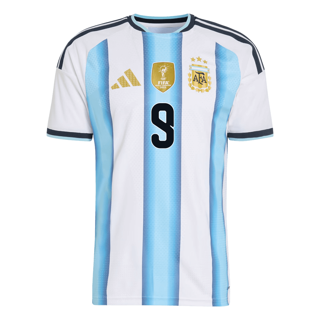 Argentina Tröja J.ÁLVAREZ #9 2026 Hemma Autentisk Blå & Vit