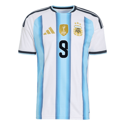 Argentina Tröja J.ÁLVAREZ #9 2026 Hemma Autentisk Blå & Vit-3