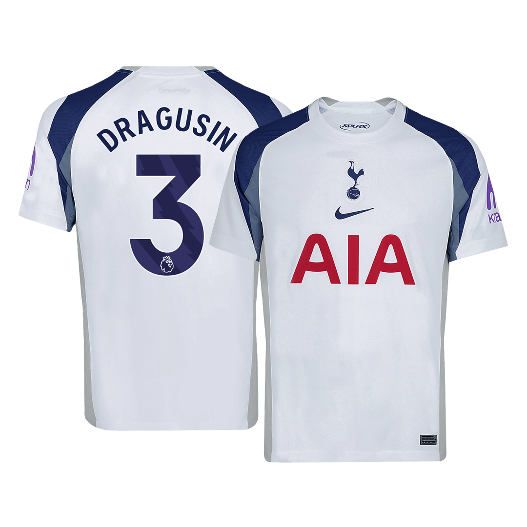 Tottenham Hotspur Tröja DRAGUSIN #3 2025/26 Hemma Vit