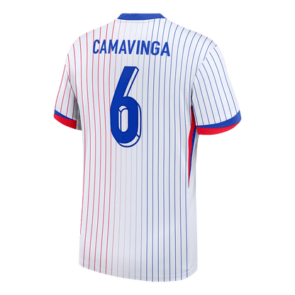 Frankrike Tröja CAMAVINGA #6 Euro 2024 Borta Vit-7
