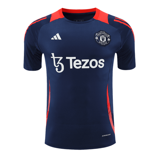 Manchester United Tröja 2024/25 Före match Mörkblå