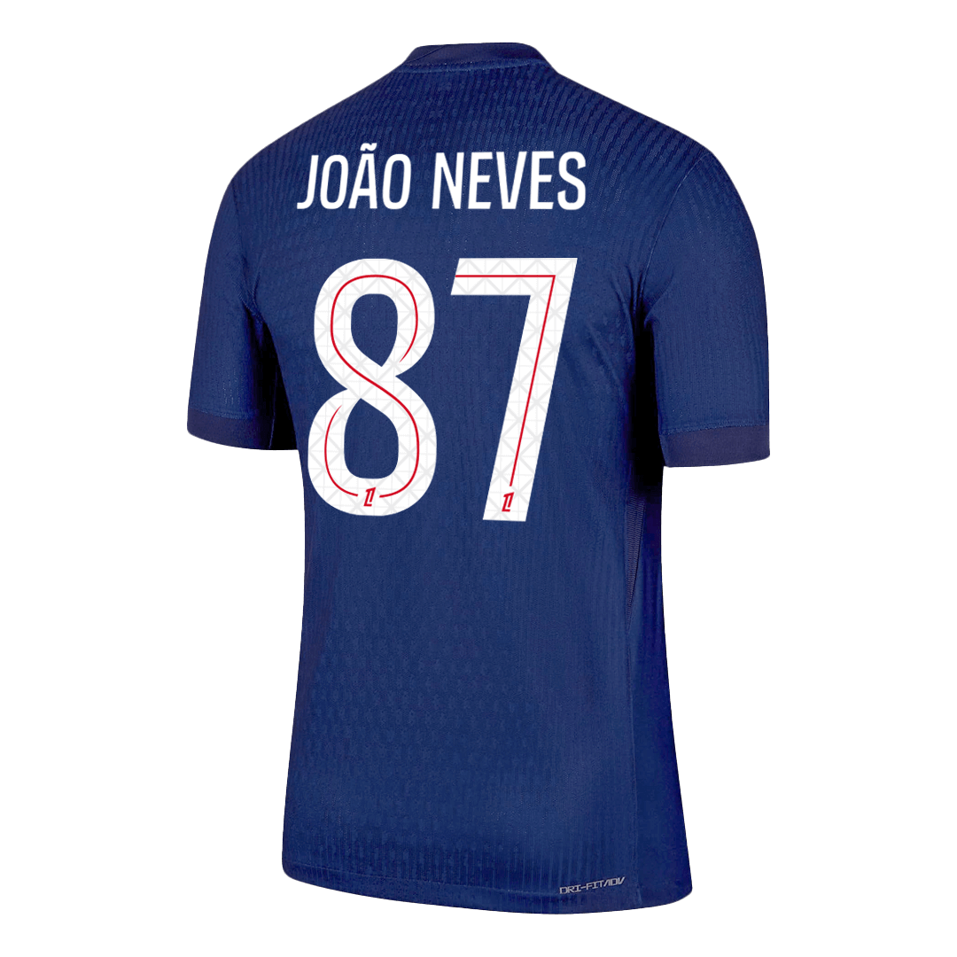 PSG Tröja JOÃO NEVES #87 2025/26 Hemma Mörkblå