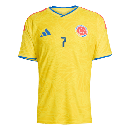 Colombia Tröja LUIS DíAZ #7 2026 Hemma Autentisk Gul-3