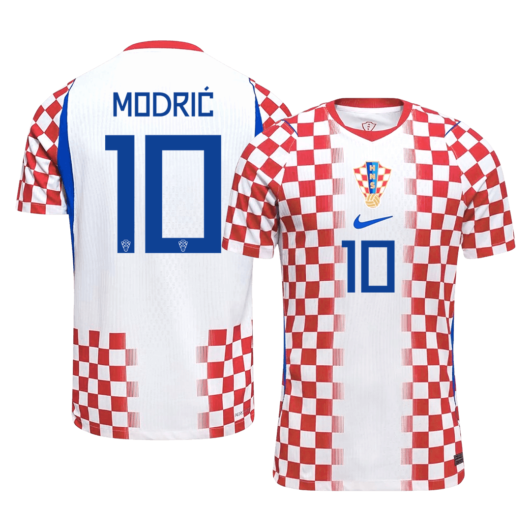 Kroatien Tröja MODRIĆ #10 2026 Hemma Autentisk Röd & Vit