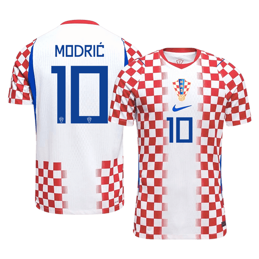 Kroatien Tröja MODRIĆ #10 2026 Hemma Autentisk Röd & Vit