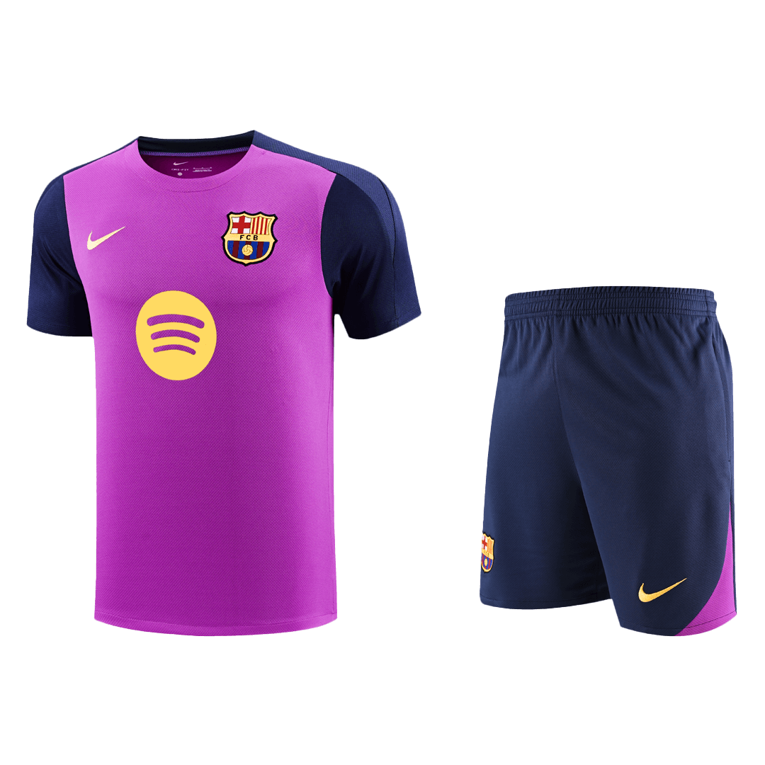 Barcelona Tröja Före matchställ 2025/26 Lila-3