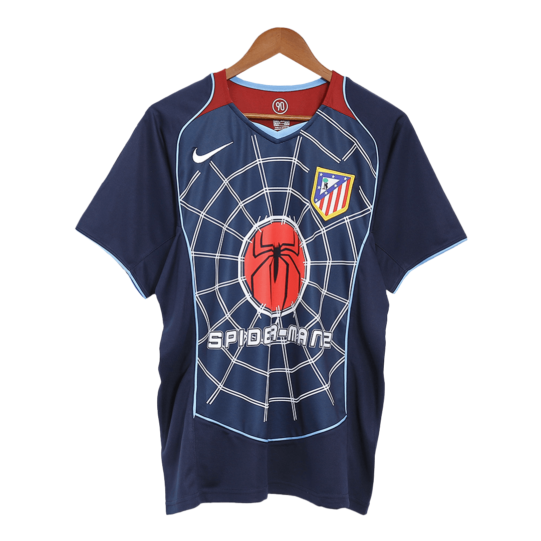 Atletico Madrid Bortatröja 2004/05 Retro Tröja
 Mörkblå