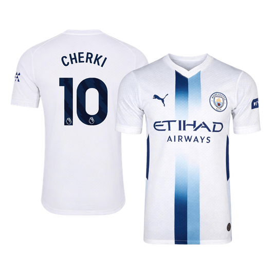 Manchester City Tröja CHERKI #10 2026/27 Tredje Autentisk Vit