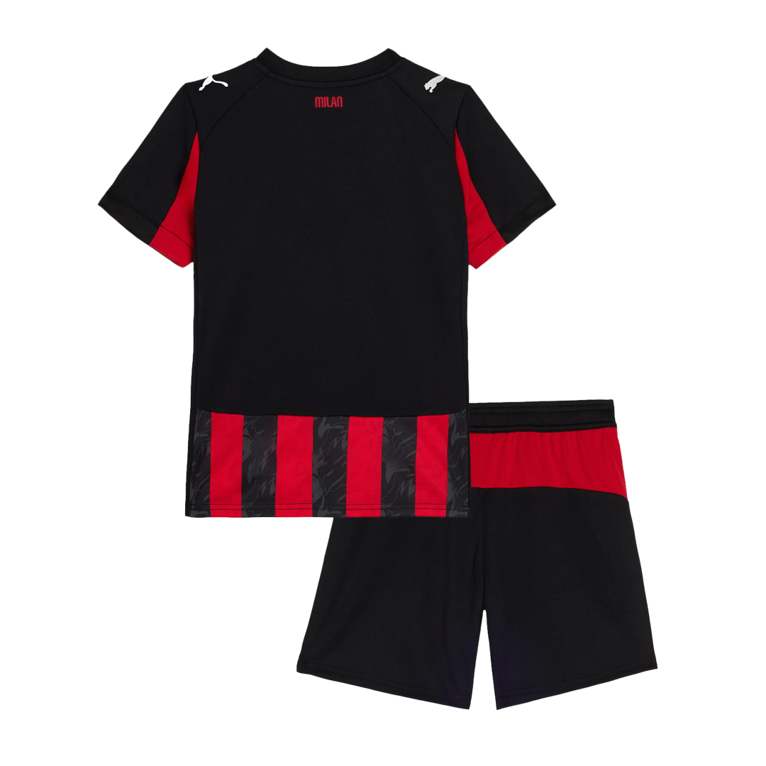 AC Milan Tröja 2025/26 Hemma Röd & Svart Barn-11