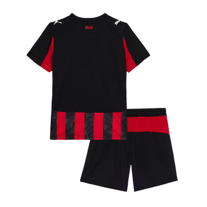 AC Milan Tröja 2025/26 Hemma Röd & Svart Barn-11