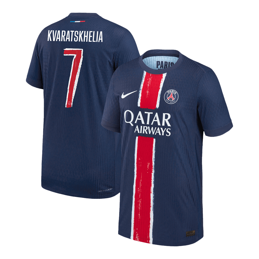 PSG Tröja KVARATSKHELIA #7 2024/25 Hemma Mörkblå - UCL