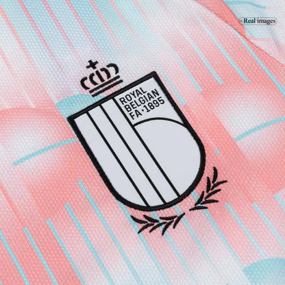 Belgien Tröja DE BRUYNE #7 2026 Borta Blue&Pink-6