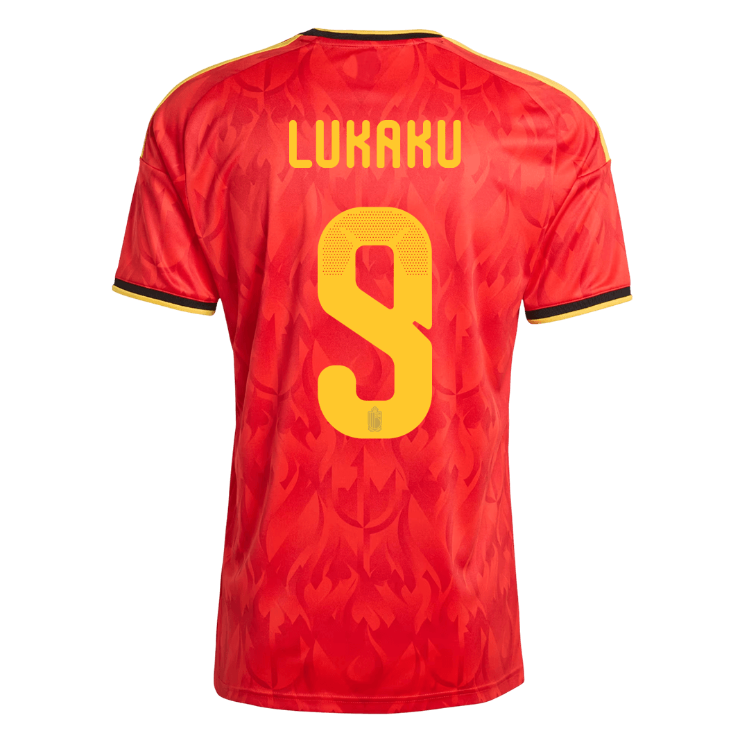 Belgien Tröja LUKAKU #9 2026 Hemma Röd-9