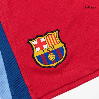 Barcelona Shorts 2025/26 Fourth Away Röd-3