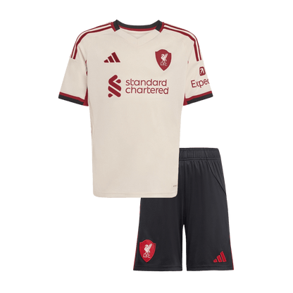 Liverpool Tröja 2025/26 Borta Vit Barn