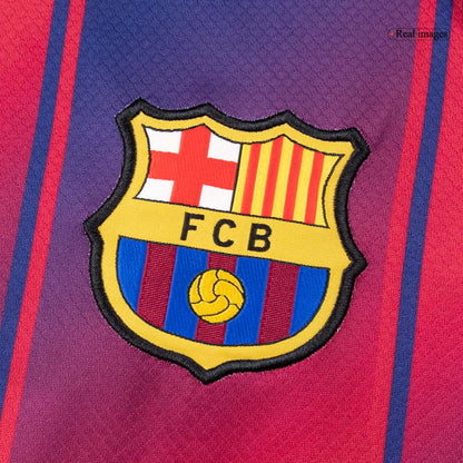Barcelona Tröja 2025/26 Hemma Långärmad Röd & Blå-8